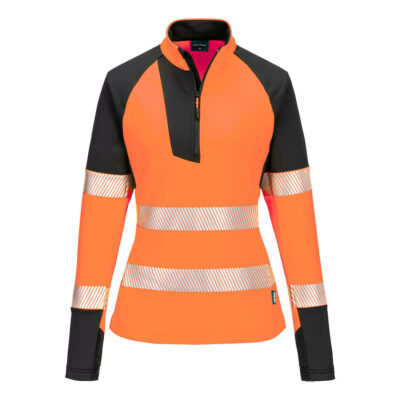 PW3 Hanorac cu fermoar 1/4 Hi-Vis pentru femei